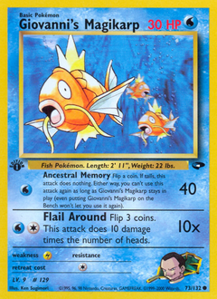 Giovanni's Magikarp z edície Gym Challenge, karta č.73