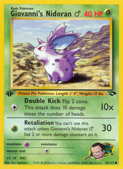 Giovanni's Nidoran ♂ z edície Gym Challenge, karta č.76