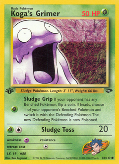 Koga's Grimer z edície Gym Challenge, karta č.78