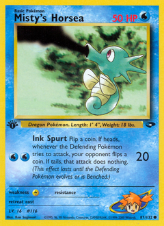 Misty's Horsea z edície Gym Challenge, karta č.87