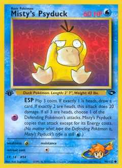 Misty's Psyduck z edície Gym Challenge, karta č.90