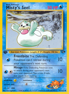 Misty's Seel z edície Gym Challenge, karta č.91