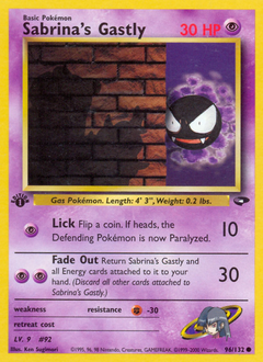 Sabrina's Gastly z edície Gym Challenge, karta č.96