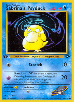 Sabrina's Psyduck z edície Gym Challenge, karta č.99