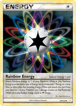 Rainbow Energy z edície HeartGold & SoulSilver, karta č.104