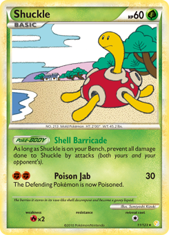 Shuckle z edície HeartGold & SoulSilver, karta č.11