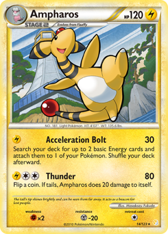 Ampharos z edície HeartGold & SoulSilver, karta č.14
