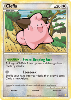 Cleffa z edície HeartGold & SoulSilver, karta č.17
