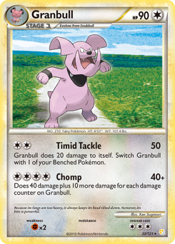 Granbull z edície HeartGold & SoulSilver, karta č.22