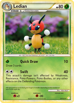 Ledian z edície HeartGold & SoulSilver, karta č.25