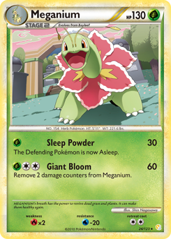 Meganium z edície HeartGold & SoulSilver, karta č.26