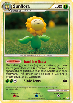 Sunflora z edície HeartGold & SoulSilver, karta č.31