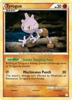 Tyrogue z edície HeartGold & SoulSilver, karta č.33