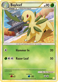 Bayleef z edície HeartGold & SoulSilver, karta č.35