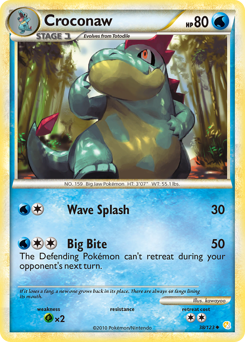 Croconaw z edície HeartGold & SoulSilver, karta č.38
