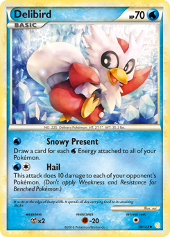 Delibird z edície HeartGold & SoulSilver, karta č.39