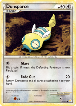 Dunsparce z edície HeartGold & SoulSilver, karta č.41