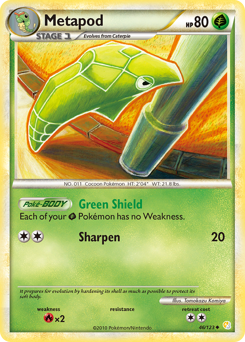 Metapod z edície HeartGold & SoulSilver, karta č.46