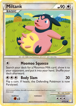 Miltank z edície HeartGold & SoulSilver, karta č.47