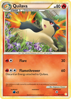 Quilava z edície HeartGold & SoulSilver, karta č.49
