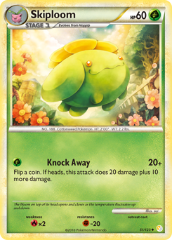 Skiploom z edície HeartGold & SoulSilver, karta č.51