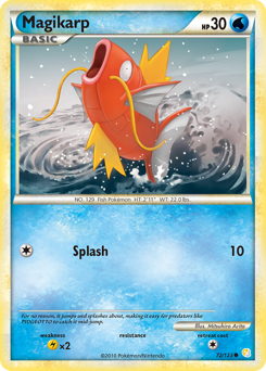 Magikarp z edície HeartGold & SoulSilver, karta č.72