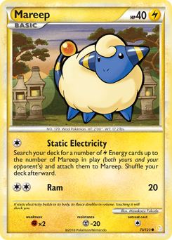 Mareep z edície HeartGold & SoulSilver, karta č.73