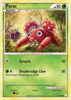 Paras z edície HeartGold & SoulSilver, karta č.76