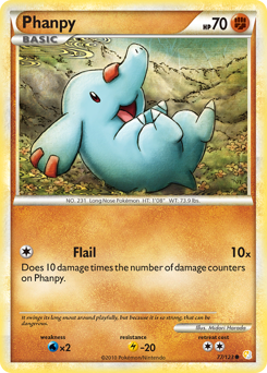 Phanpy z edície HeartGold & SoulSilver, karta č.77