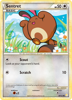 Sentret z edície HeartGold & SoulSilver, karta č.80