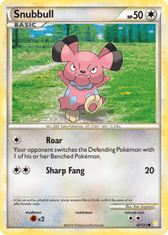 Snubbull z edície HeartGold & SoulSilver, karta č.82