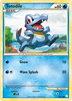 Totodile z edície HeartGold & SoulSilver, karta č.86
