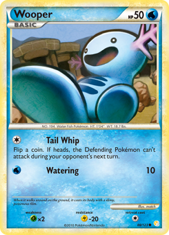 Wooper z edície HeartGold & SoulSilver, karta č.88