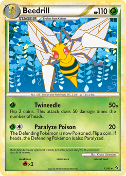 Beedrill z edície HS—Unleashed, karta č.12
