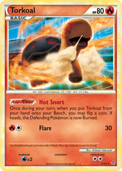 Torkoal z edície HS—Unleashed, karta č.25