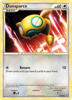 Dunsparce z edície HS—Unleashed, karta č.29