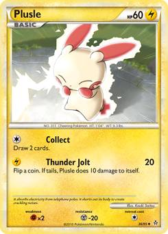 Plusle z edície HS—Unleashed, karta č.36