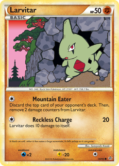 Larvitar z edície HS—Unleashed, karta č.50