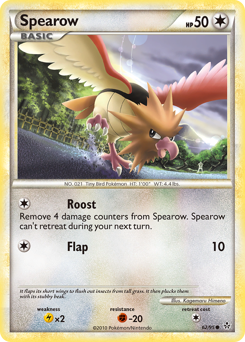 Spearow z edície HS—Unleashed, karta č.62