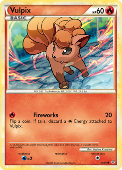 Vulpix z edície HS—Unleashed, karta č.68
