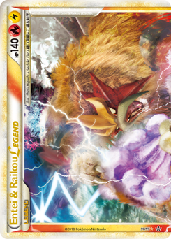 Entei & Raikou LEGEND z edície HS—Unleashed, karta č.90