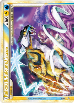 Raikou & Suicune LEGEND z edície HS—Unleashed, karta č.92