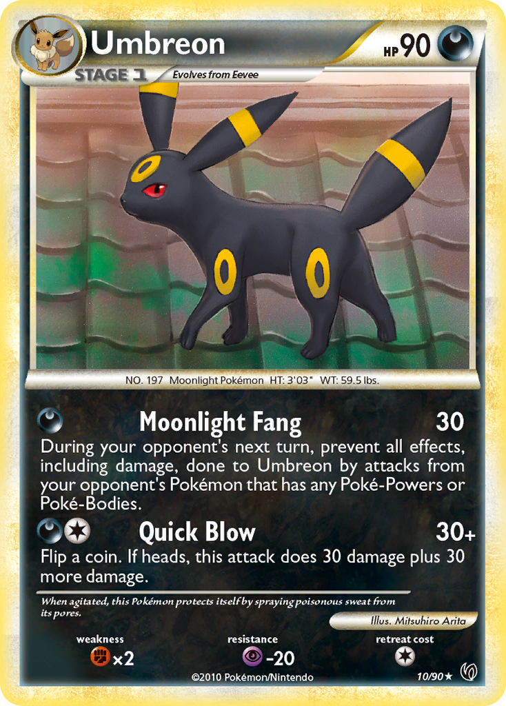 Umbreon z edície HS—Undaunted, karta č.10