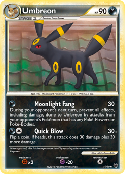 Umbreon z edície HS—Undaunted, karta č.10