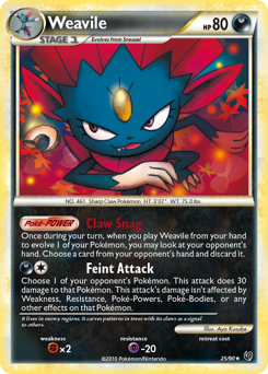 Weavile z edície HS—Undaunted, karta č.25