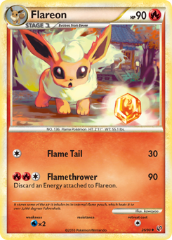 Flareon z edície HS—Undaunted, karta č.26