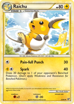 Raichu z edície HS—Undaunted, karta č.33