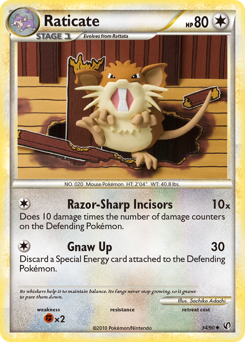 Raticate z edície HS—Undaunted, karta č.34