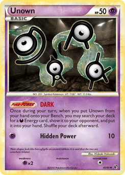 Unown z edície HS—Undaunted, karta č.40