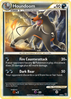 Houndoom z edície HS—Undaunted, karta č.5